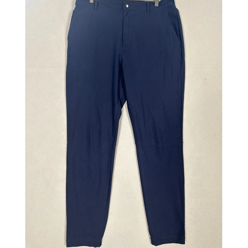Cuts AO Jogger Pants Mens Large Blue Performance Tapered Stretch Waist Pockets